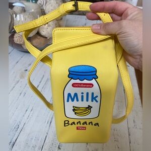 Yellow Banana Milk Crossbody Bag